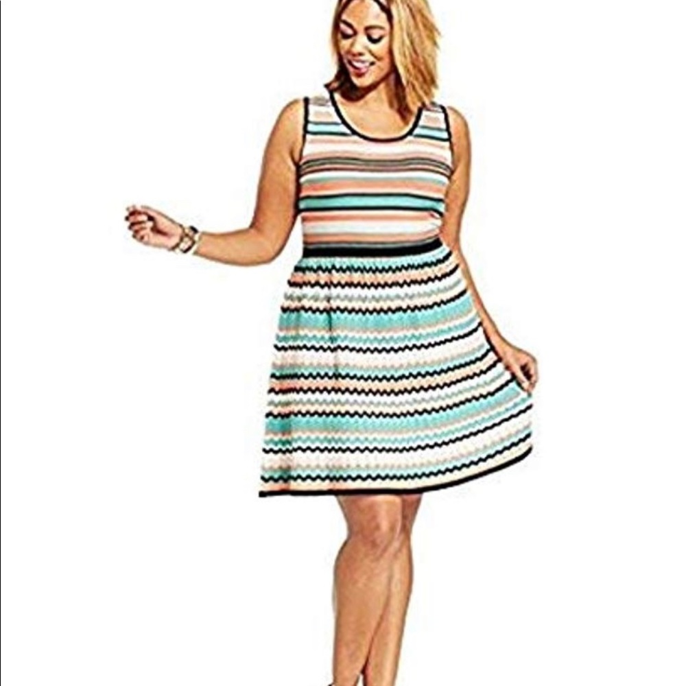 Jessica Simpson Florence Strip Knit Dress